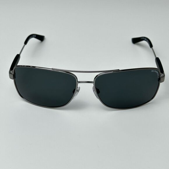 BURBERRY Sunglasses BE3074 100387 Gunmetal/Grey Unisex NEW - Picture 1 of 11